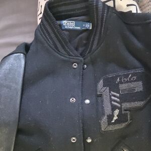 Ralph Lauren Black Knit Polo Jacket
